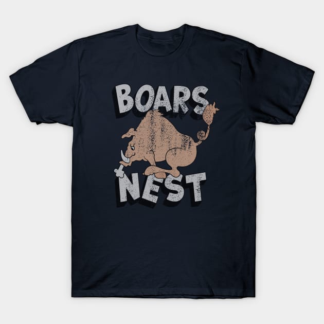 Boars Nest Sign (Stacked Layout) T-Shirt by GraphicGibbon